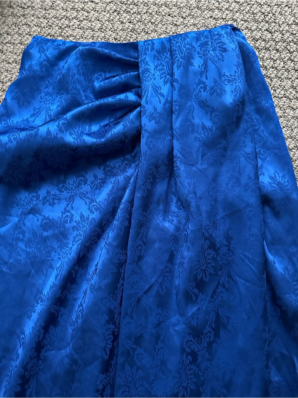 Ronny Kobo Cobalt Blue Wrap Midi Skirt - Picture 4 of 5